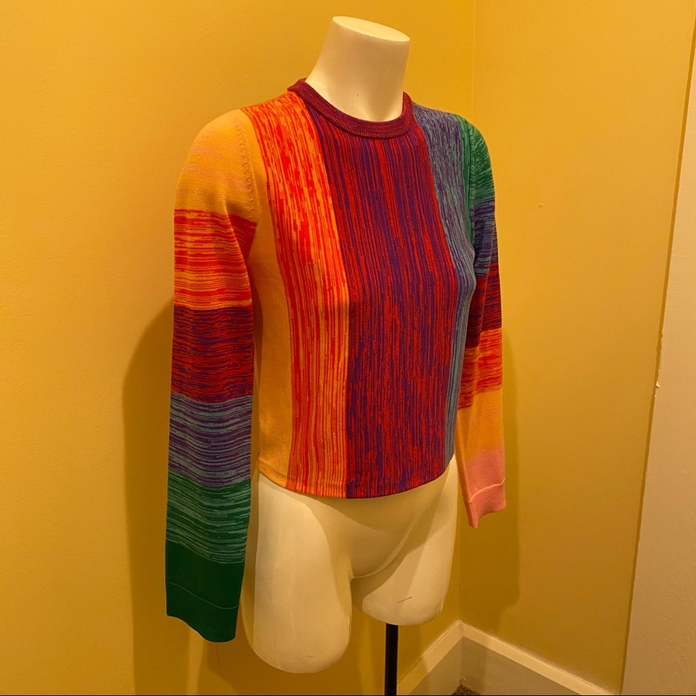 🎀SOLD🎀Alice + Olivia Connie Rainbow Knit Sweater - Picture 6 of 8
